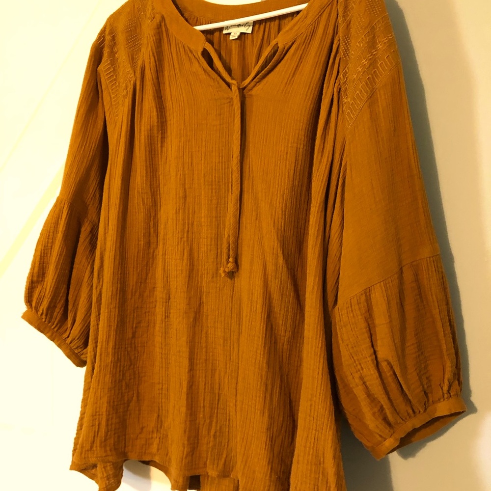 Wonderly Mustard Color shirt 3X